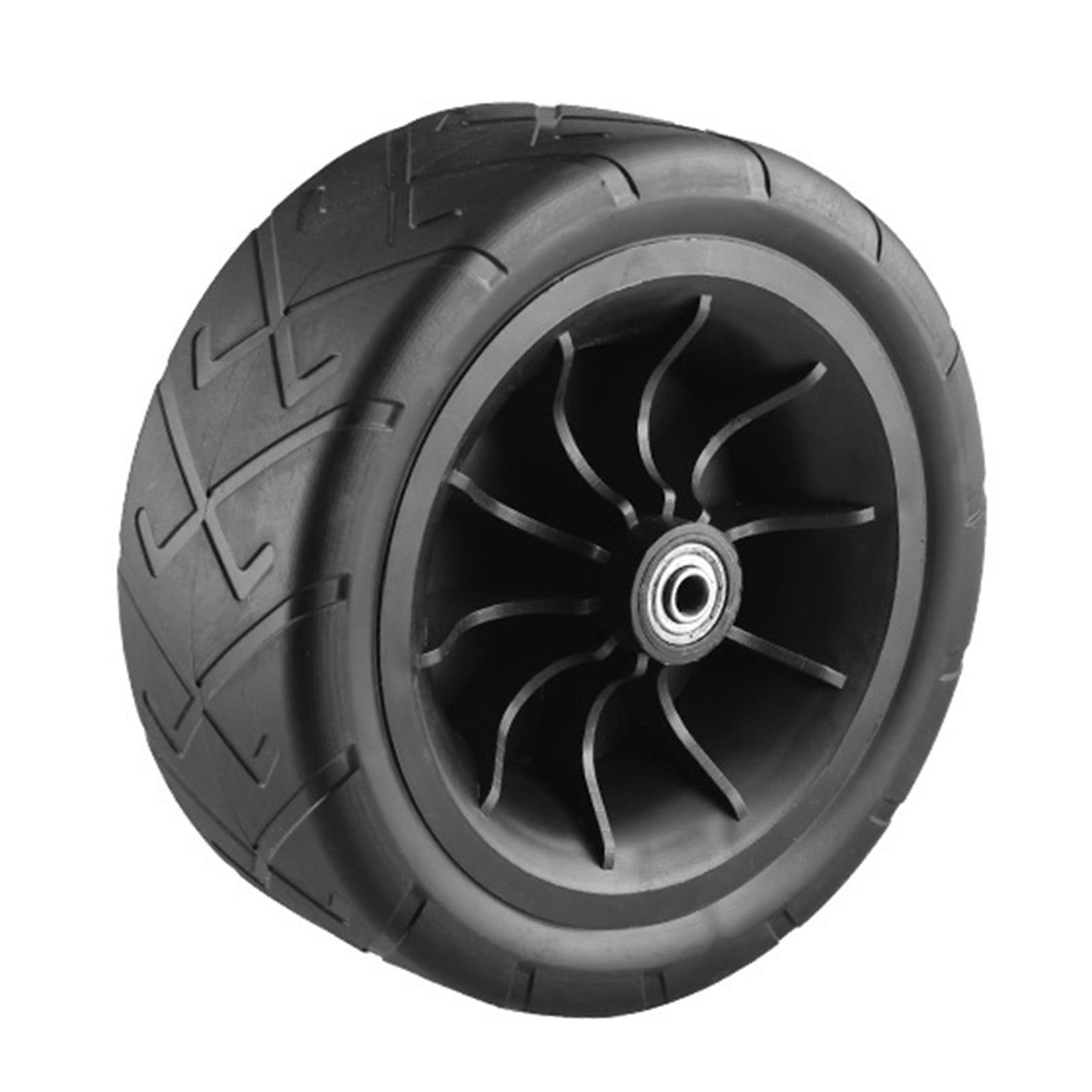 GLFILL Roue de Remplacement Extérieure de 8 Pouces avec Roulements pour Chariot Pliant Tout-Terrain Accessoires de Gadgets de Camping Robuste Durable Noir