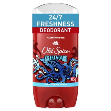 Désodorisant sans aluminium Old Spice pour hommes, fraîcheur 24 heures sur 24, 7 jours sur 7, protection longue durée contre les odeurs, parfum légendaire, Krakengard, parfum de ha
