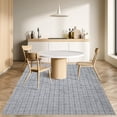 thumbnail image 2 of Washable Rug Non Slip Modern Checkered Rug Soft Faux Wool Floor Carpet Indoor Contemporary Plaid Print Rug Non Shedding Throw Carpet for Bedroom Living Room Dining Room Office, 2 of 8