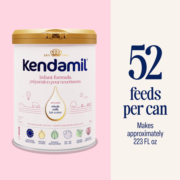 Kendamil Whole Milk Powder Baby Formula, 800g, European with HMOs