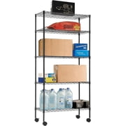 BestOffice 14"x30"x60" Storage Shelves Heavy Duty Shelving 5 Tier Layer Wire Shelving Unit Rack Shelf, Black