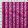 thumbnail image 3 of oneOone Tissu Polyester Lycra Rayé Imprimé Ikat au Mètre 56 Pouces de Large, 3 of 4