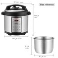 thumbnail image 3 of 6 Quart 7-in-1 Electric Pressure Cooker, Slow Rice cooker, Steamer, Sauté, Yogurt Maker & Warmer, 18 Cooking Programs, Stainless Steel, 3 of 10