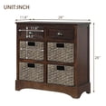thumbnail image 2 of Armoire de Rangement avec Paniers - Armoire d'Accent avec Tiroirs Armoire en Rotin, Espresso, 2 of 9