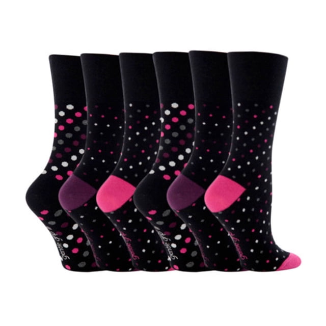Gentle Grip - 6 Pairs Ladies Gentle Grip Non Elastic Crew Socks