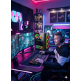 thumbnail image 4 of Gaming PC - Intel Core i7 Processor, 16GB DDR4 RAM, 512GB Nvme SSD, AMD RX 550 4GB GDDR5, Windows 11 Pro Refurbished, 4 of 10
