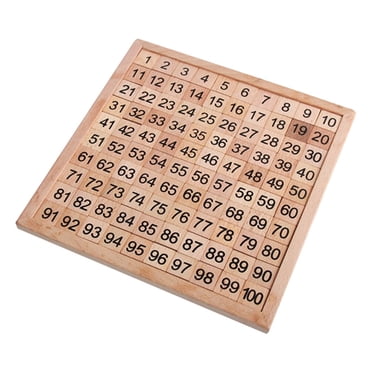 KAKOWELY Casse-Tête de Chiffres 1 Ensemble 1-100 Casse-Tête de Chiffres Enfants Éducation Précoce Jouet Casse-Tête Jouet Casse-Tête en Bois Jouet Amusant pour Jouer pour Enfants Tout-Petits Enfants8.46"X8.46"X0.47 Pouces