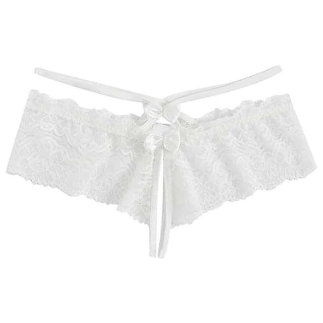 FAIWAD String pour Femme en Dentelle Crochet Respirant Culotte à Bretelles Croisées Extensible