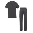 thumbnail image 2 of Adar Addition Scrub Set for Men - Classic V-Neck Scrub Top & Cargo Scrub Pants - A9300 - Pewter - 2X, 2 of 7