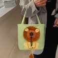 thumbnail image 3 of Lion Pattern Pets Handbags Convenient Canvas Cat Tote Bag Fashion for Pet Lovers, 3 of 5
