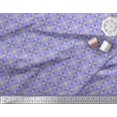 thumbnail image 3 of Soimoi Blue Cotton Jersey Fabric Aster & Roses Damask Fabric Prints By Yard 58 Inch Wide, 3 of 5