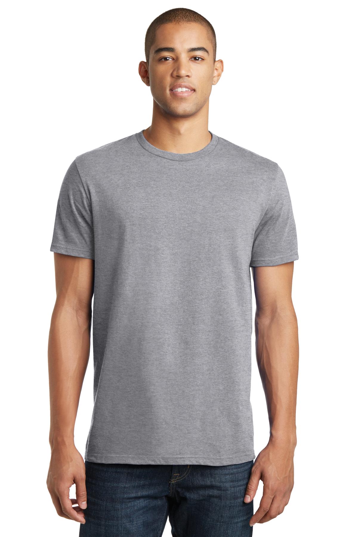 District Threads T-Shirt de Concert pour Jeunes Hommes Gris Chiné 4TG