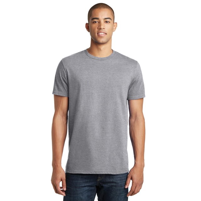 District Threads T-Shirt de Concert pour Jeunes Hommes Gris Chiné 4TG