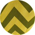 thumbnail image 1 of Ahgly Tapis Rond Lavable en Machine Intérieur Transitionnel Brun Bronze Foncé, 6 Pieds Rond, 1 of 7
