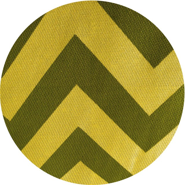 Ahgly Tapis Rond Lavable en Machine Intérieur Transitionnel Brun Bronze Foncé, 6 Pieds Rond