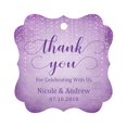 thumbnail image 1 of Darling Souvenir Custom Names Thank You For Celebrating With Us Wedding Hang Tags Personalized Party Tags-Stary Mauve Purple-100 Tags, 1 of 1