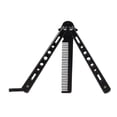thumbnail image 1 of HHBEAUTY Butterfly Knife, Combs Stainless Steel Folding Practice Combs Hair Styling Tools for Sport Outdoor Use, 1 of 8