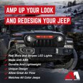 thumbnail image 3 of AMERICAN MODIFIED Demon Grille w/Red Lights for 18-21 Wrangler/Gladiator, 3 of 8