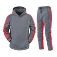 thumbnail image 2 of cllios Men's Tracksuit 2 Piece Set Color Block Hoodie Sweatsuits Drawstring Jogging Suits Sweatsuit Set Sports Jogging Suit Set with Pockets, 2 of 3