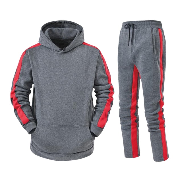sageysalite Sweatsuits for Men Casual 2 Piece Sets Hooded Pullover Lightweight Fall Workout Running Sports Tracksuit Sets with Pockets