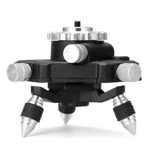 Base de Support en Alliage d'Aluminium Rotative à 360° Interface 1/4 Pieds' Trépied à Réglage Fin pour Niveau