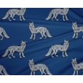 thumbnail image 4 of oneOone Polyester Lycra Fabric Fox Block Printed Fabric 1 Yard 56 Inch Wide, 4 of 4