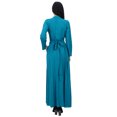 thumbnail image 4 of Bimba Robe Jilbab Unie à Manches Longues pour Femme, Col Mandarin, avec Poches, 4 of 5