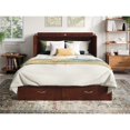 thumbnail image 3 of Pemberly Row Lit Escamotable Moderne Grand en Bois Massif avec Matelas, Noyer, 3 of 19