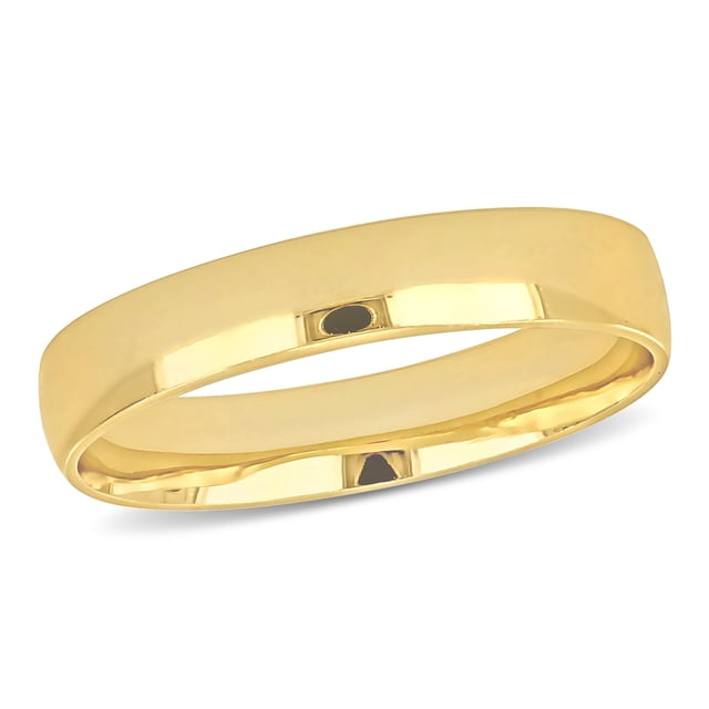 Men's 4mm Polished Finish Wedding Band in 14k Yellow Gold