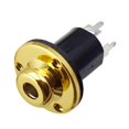 thumbnail image 1 of Xuanheng 1/4" Equalizer EQ Jack Preamp End Pin Socket for Guitar Bass DIY Accs Gold, 1 of 6