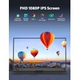 thumbnail image 2 of MagicRaven Portable Monitor, 15.6" 1080P FHD Laptop Screen Extender, Second Screen for Laptop/PC/Phones/PS45/X-Box with HDMI/USB C Port & Smart Cover - Open Box, 2 of 5