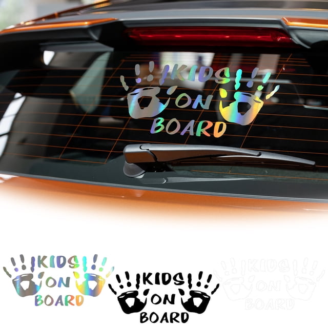 Bowayaoa Funny Baby on Board Car Decal, Safety Warning Sticker for Rear Window, Cute Newborn Alert Sign, Road Safety Decal for Truck SUV, Baby in Car Bumper Sticker