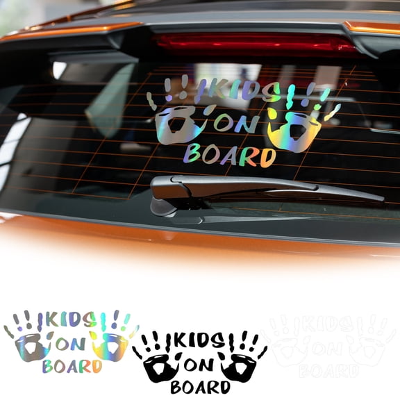 Bowayaoa Autocollant Drôle de Bébé à Bord de Voiture, Autocollant d'Avertissement de Sécurité pour Fenêtre Arrière, Mignon Panneau d'Alerte pour Nouveau-Né, Autocollant de Sécurité Routière pour Camion VUS, Autocollant Pare-Chocs pour Bébé dans la Voiture