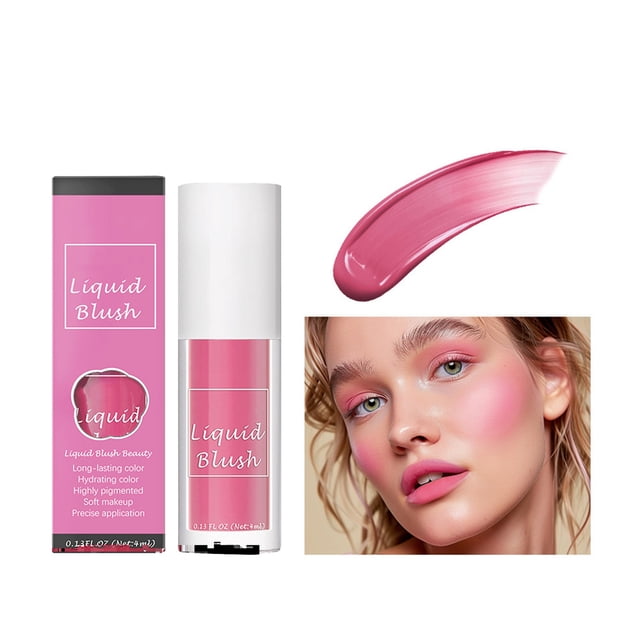 Beauty Blush Nine Color Liquid Natural Color Long Lasting Silky And Delicate Contouring Rouge 4Ml, Blush for Women