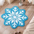 thumbnail image 4 of Throw Pillow Covers Snowflakes Rug Winter Snowflake Doormat Snowflake Welcome Mat Cute Christmas Decorative Non-Slip Washable Door Mats For Indoor Outdoor Entrance Home Bathroom, 4 of 7