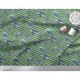 thumbnail image 3 of Soimoi Velvet Fabric Stripes & Whale Fish Ocean Fabric Prints by Yard 58 Inch Wide, 3 of 5
