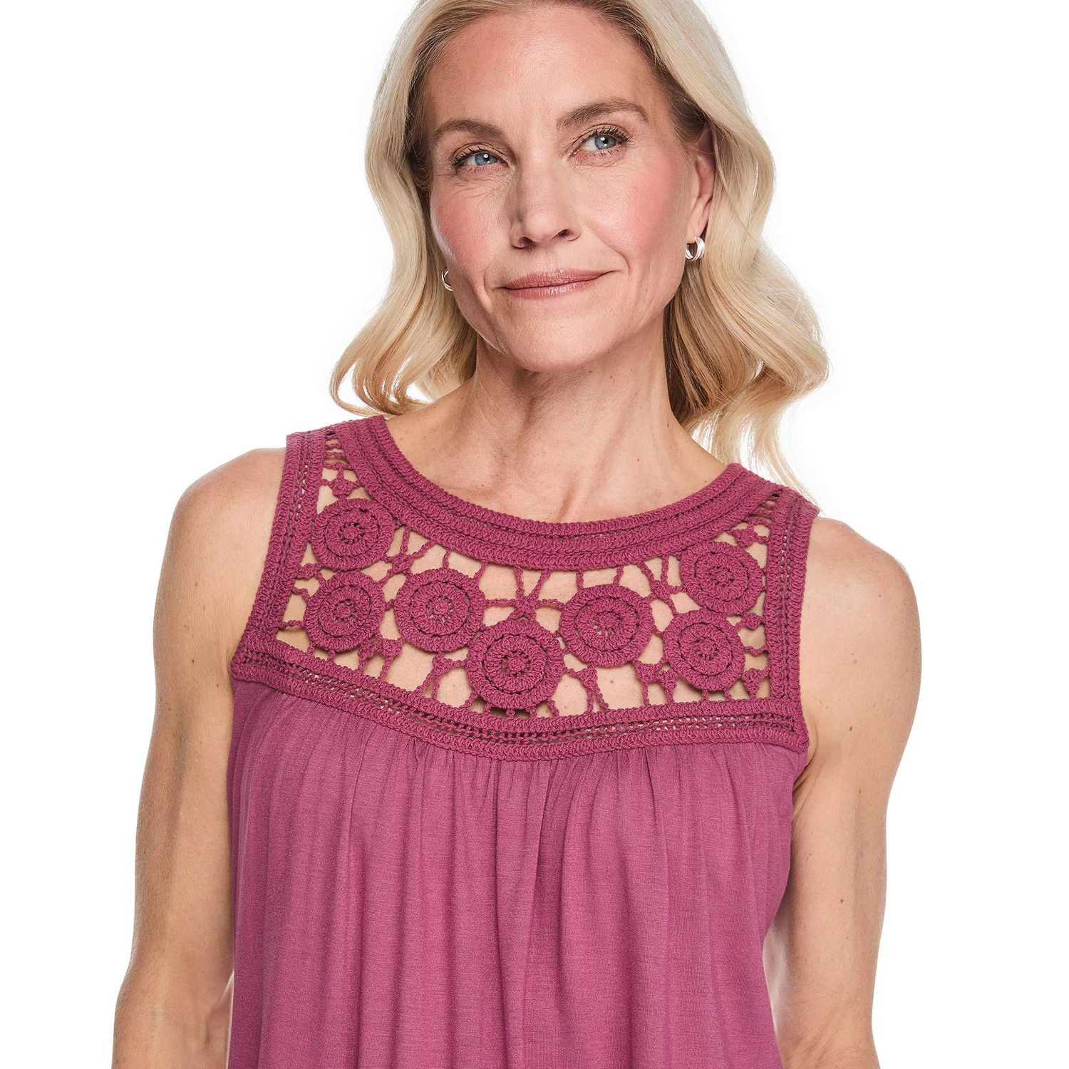 Iyla Women's Crochet Yoke Tank Top
