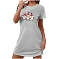 thumbnail image 1 of Levmjia Nuisettes en Coton pour Femmes à Manches Courtes, Vêtements de Nuit Doux d'Été, Confortables, Coupe Ample, Robe de Nuit Imprimée à Col Rond pour Grande Taille, Pyjamas Décontractés pour la Maison, 1 of 2