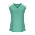 thumbnail image 2 of Birdeem T-Shirt Mode Femme Couleur Unie Col en V Confortable Ample Sans Manches Blouse Décontractée, 2 of 8