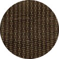 thumbnail image 1 of Ahgly Company Indoor Round Abstract Reddish Brown Oriental Area Rugs, 6' Round, 1 of 6