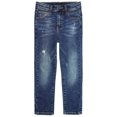 thumbnail image 1 of KIDSCOOL SPACE Boy Jeans,Kid Ripped Elastic Band Inside Slim Fit Denim Jeans Pants,Blue,8-9 Years, 1 of 6