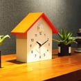 thumbnail image 4 of Cuckoo Clock, Birdhouse Minimalist Modern Design Clock Pendulum, Natural , Desktop Tabletop Shelf Standing Clock Watch Red, 4 of 8