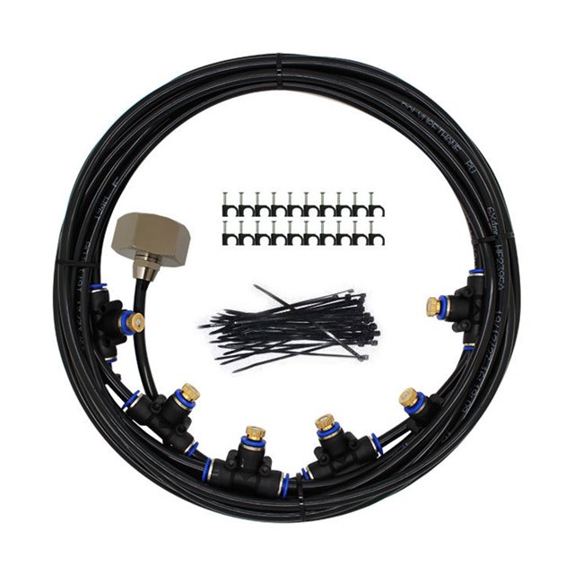 Amdohai Système de Refroidissement par Brume Réglable Kit de Tuyau d'Arrosage Extérieur DIY