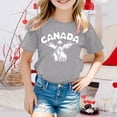 thumbnail image 2 of T-shirt à Manches Courtes pour Filles de la Fête du Canada, T-Shirt d'Été à Col Rond, Coupe Décontractée, Chandails de Base, Chandails à Manches Courtes pour Filles, Taille 14, Camisoles pour Filles 5-6, Hauts à Motif pour Filles, Ensembles pour Filles, Taille 16, Manches Longues, 2 of 4