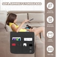 thumbnail image 2 of Sofa Arm Rest Organizer with 6 Pocket Caddy Couch Tray Remote Control Holder Table Waterproof Brushed Cloth Armrest Caddy Organizer for Tablet Magazine Phone（Grey 35×19 in）, 2 of 10