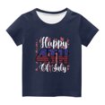 thumbnail image 4 of TopLLC Manches Courtes Col Rond Blouses & Chemises Chemises pour Enfants T-Shirt Graphique Manches Courtes Col Rond Crop Top pour 3-14 Ans Filles et Garçons T-Shirt Tee Blouse Fille, 4 of 4