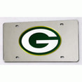 thumbnail image 1 of Plaque d'Immatriculation Laser Argentée Green Bay Packers, 1 of 1