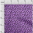 thumbnail image 2 of oneOone Cotton Jersey Purple Fabric Geometric Triangle With Chevron Sewing Craft Projects Fabric Prints By Yard 58 Inch Wide, 2 of 4
