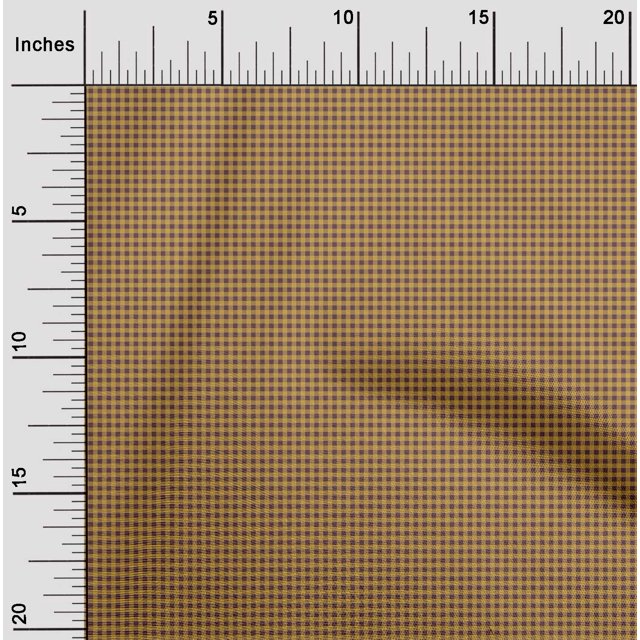 oneOone Cotton Flex Fabric Gingham Check Printed Fabric 1 Yard 40 Inch Wide