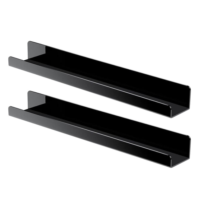 EGNMCR 2PCS Transparent Magnetic Acrylic Bookshelf Wall Hanging Bookshelf Without Punching, Children's Storage Rack, Book Manual Exhibition Storage rack